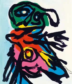 KAREL APPEL "PERSONAGE" PAINTING, 1965