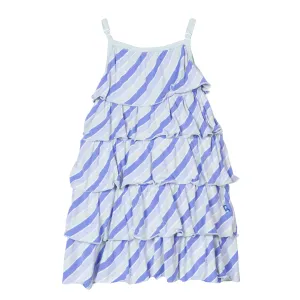 KicKee Pants Print Tiered Ruffle Dress--Girl Tropical Stripe