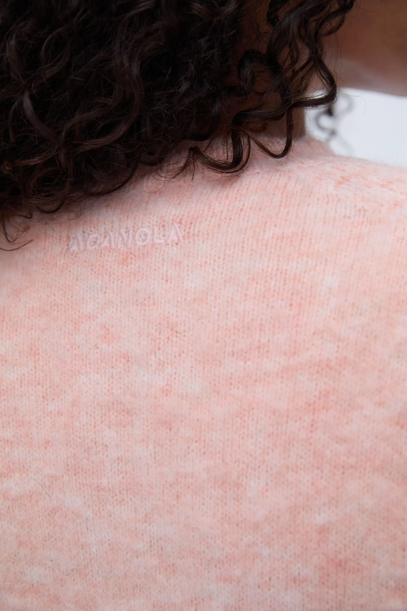 Knit Crew Neck Sweatshirt - Blush Pink