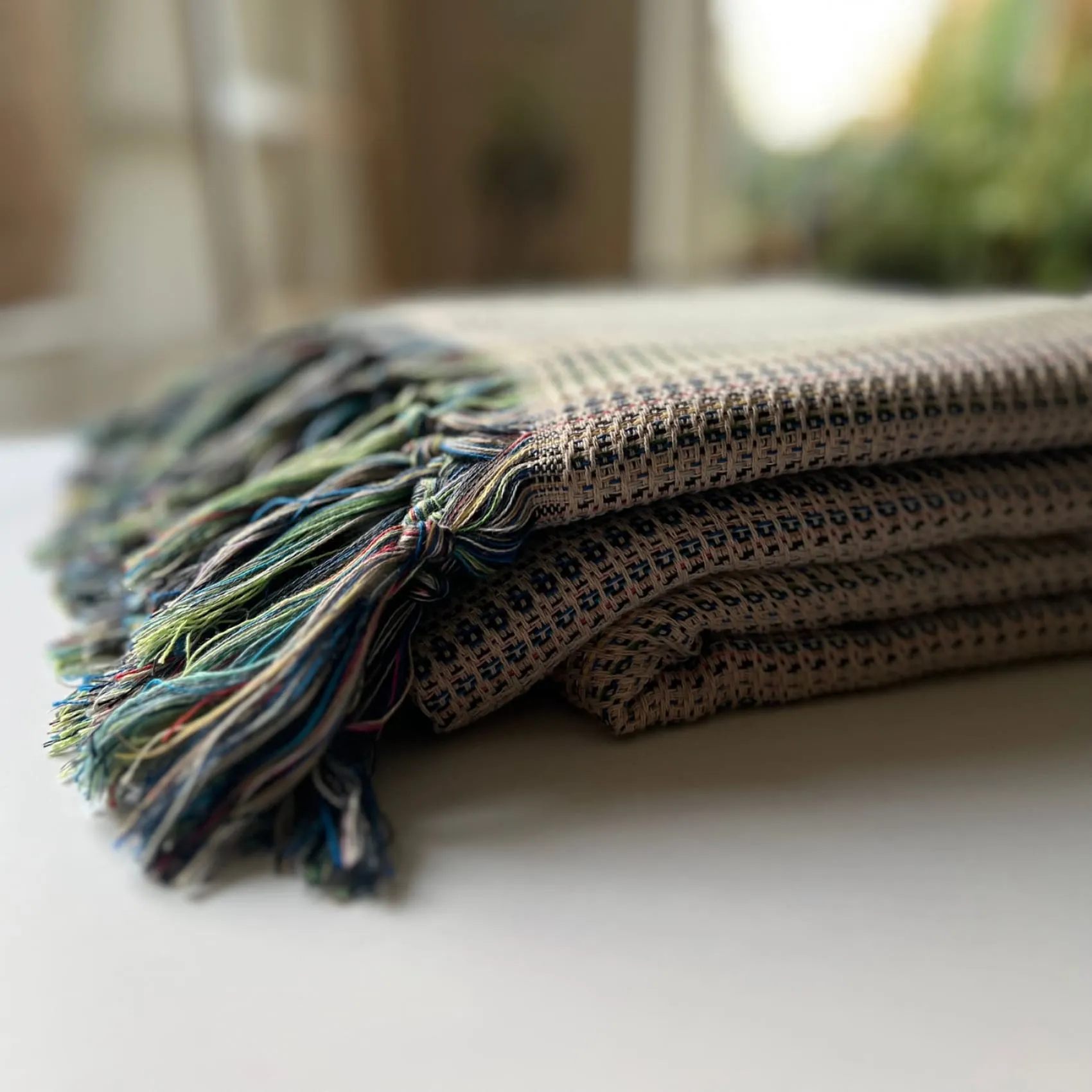 Lale Seasons Hand Loomed Cotton Blanket | Multiple Colours