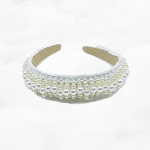 Large Pearl Crown Bridal Headband