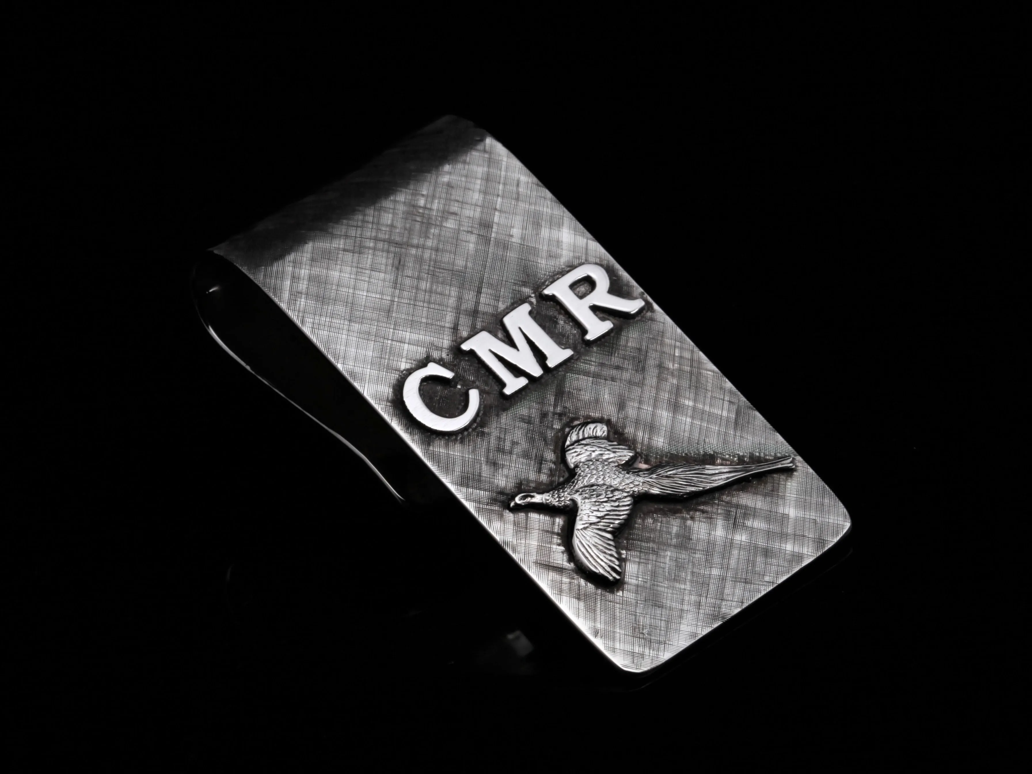 Large Pheasant Money Clip With Initials