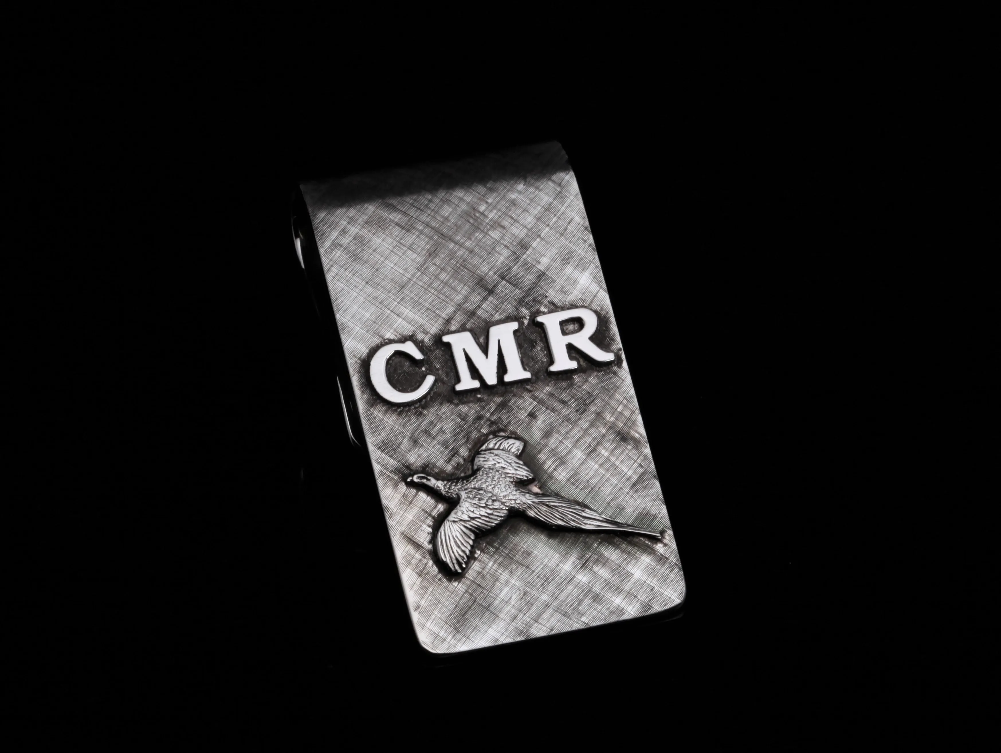 Large Pheasant Money Clip With Initials