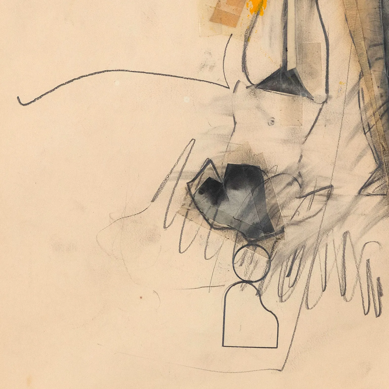 LARRY RIVERS "VENUS" PENCIL COLLAGE, 1962