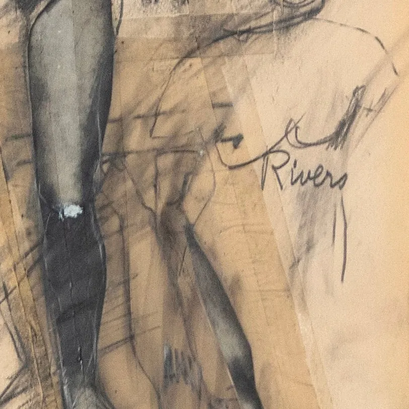 LARRY RIVERS "VENUS" PENCIL COLLAGE, 1962