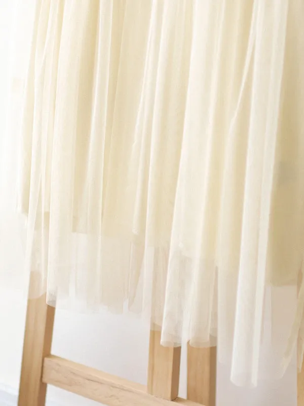 layered tulle high waist tank dress