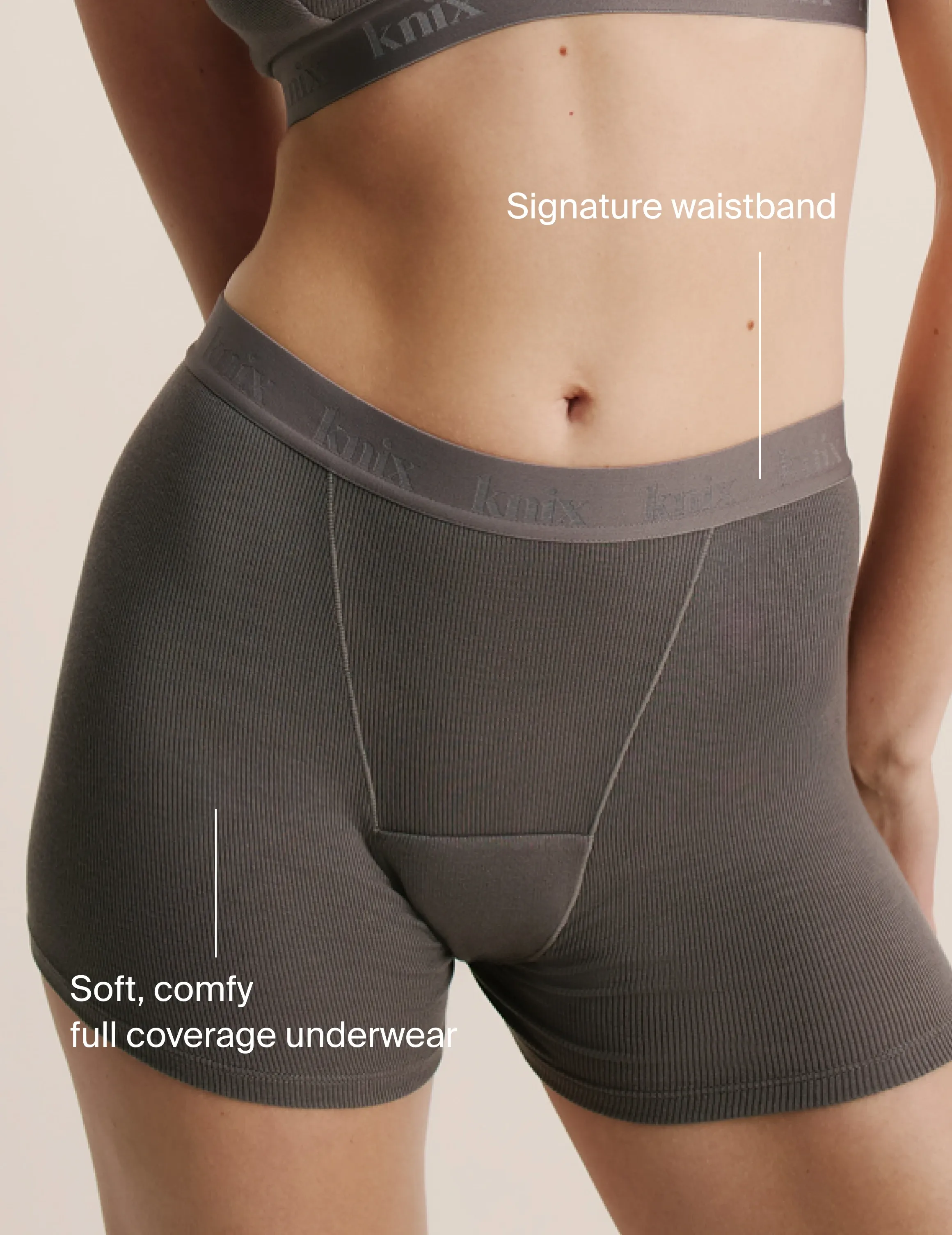 Leakproof Logo Rib Modal Boxer Brief