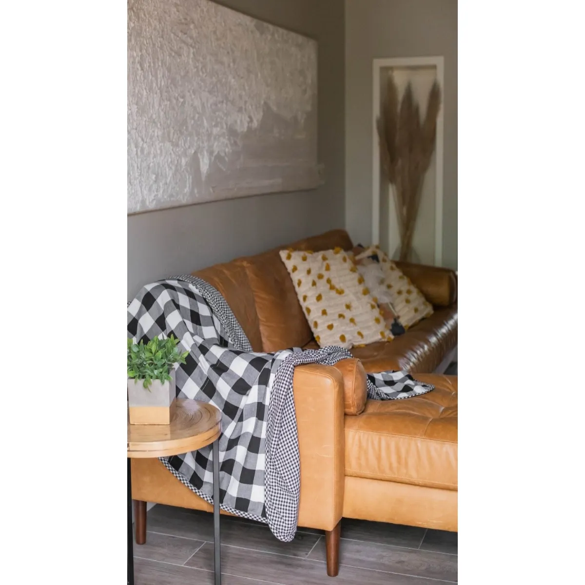 Lifetime Blanket (Toddler Blanket) - Black and White Monochrome Gingham