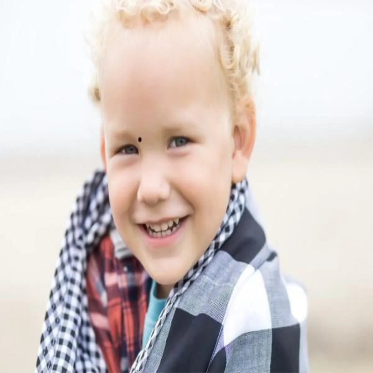 Lifetime Blanket (Toddler Blanket) - Black and White Monochrome Gingham
