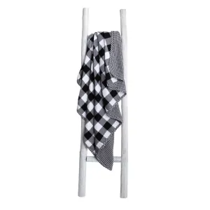 Lifetime Blanket (Toddler Blanket) - Black and White Monochrome Gingham