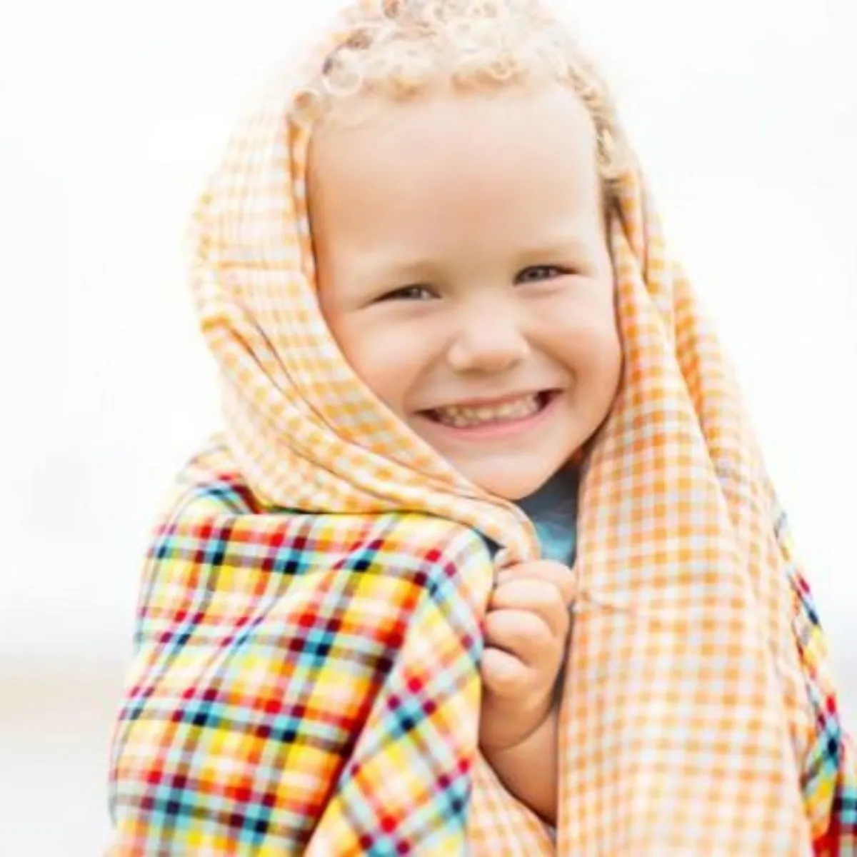 Lifetime Blanket (Toddler Blanket) - Gold Safari Gingham