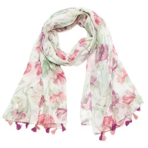 Light Weight Women's Woven Tropical Printed Scarf