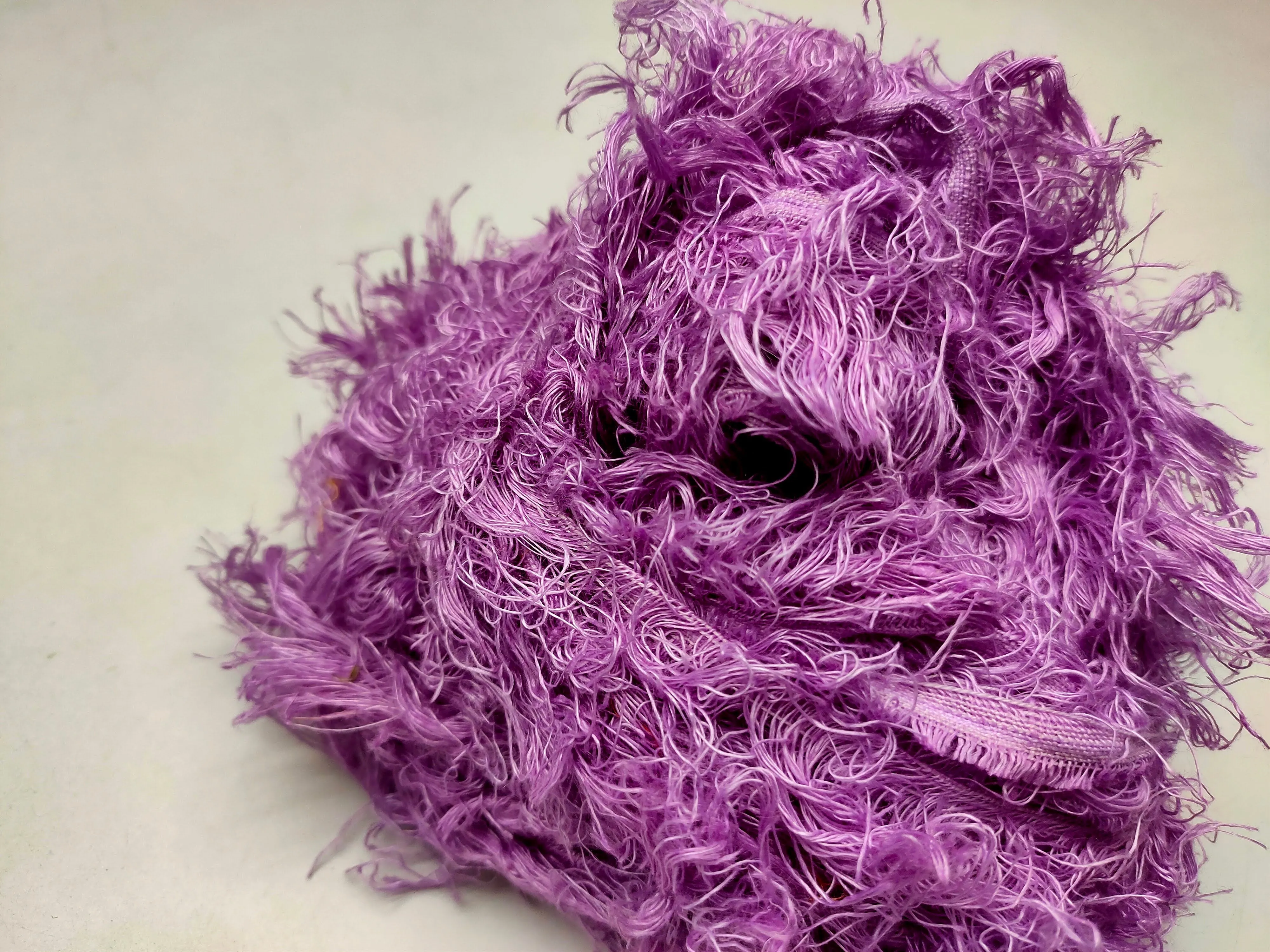 Linen Fuzzy Ribbon - Purple