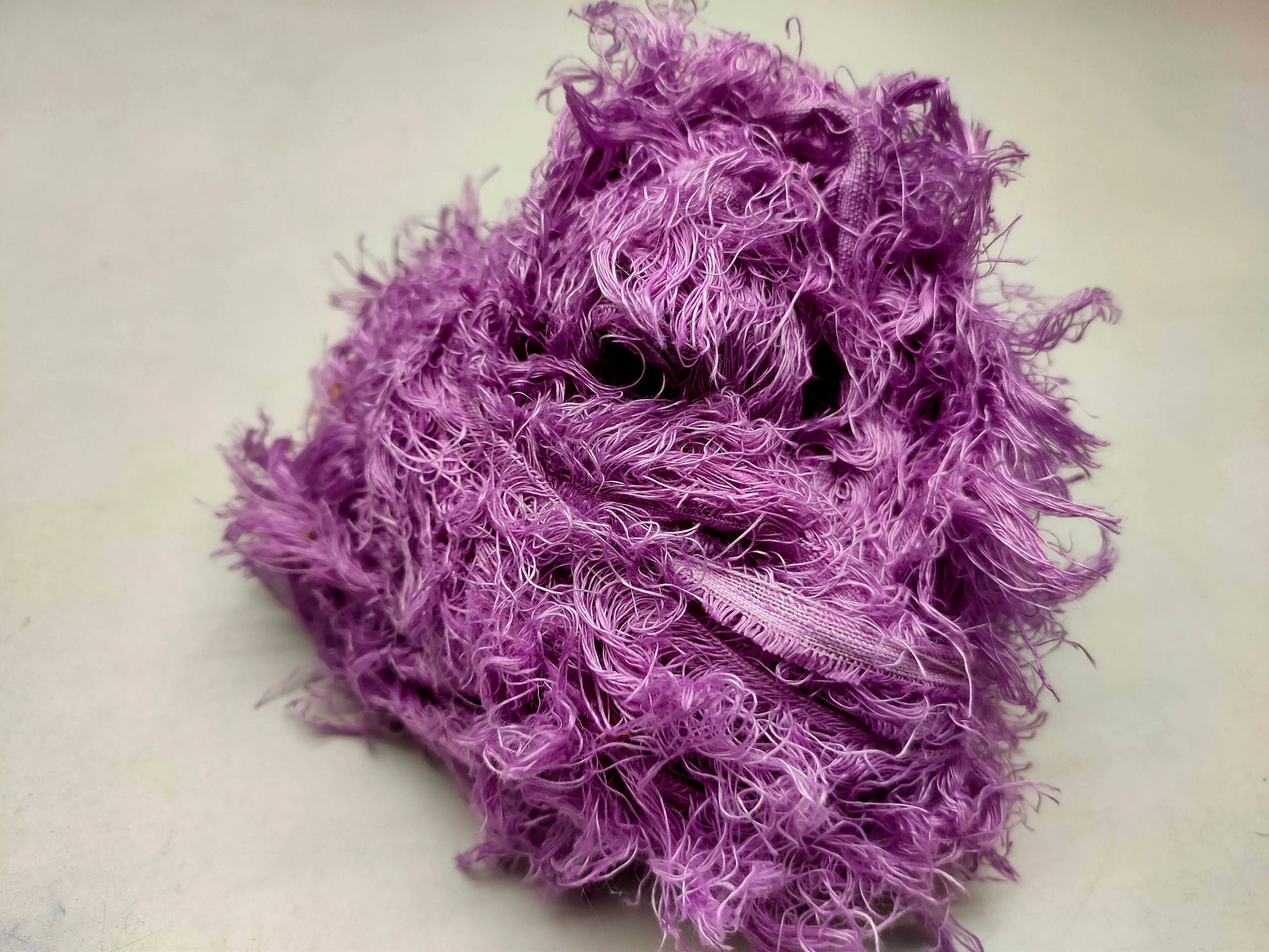 Linen Fuzzy Ribbon - Purple