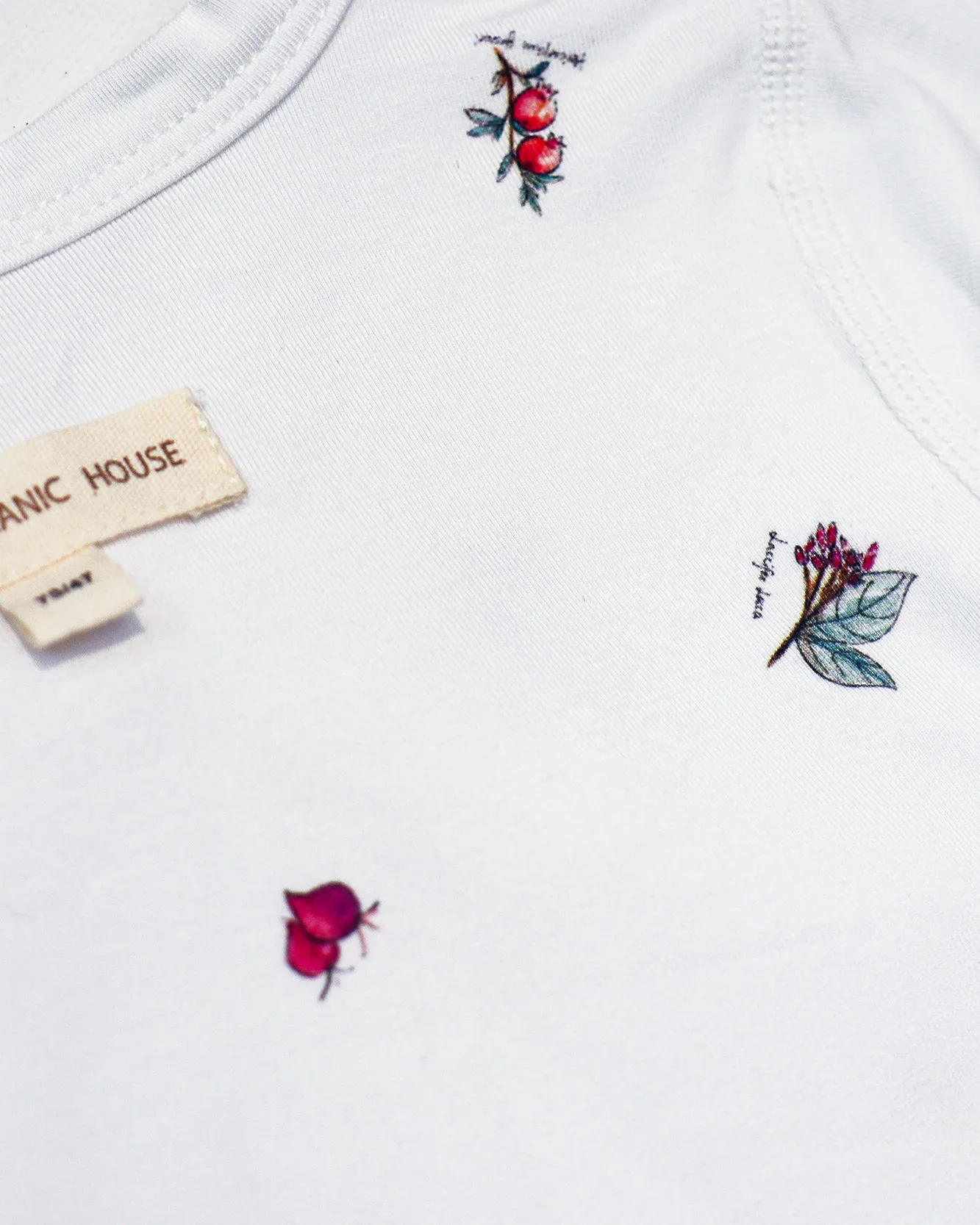 Long-sleeved Kimono Onesie T-shirt - Floral Garden