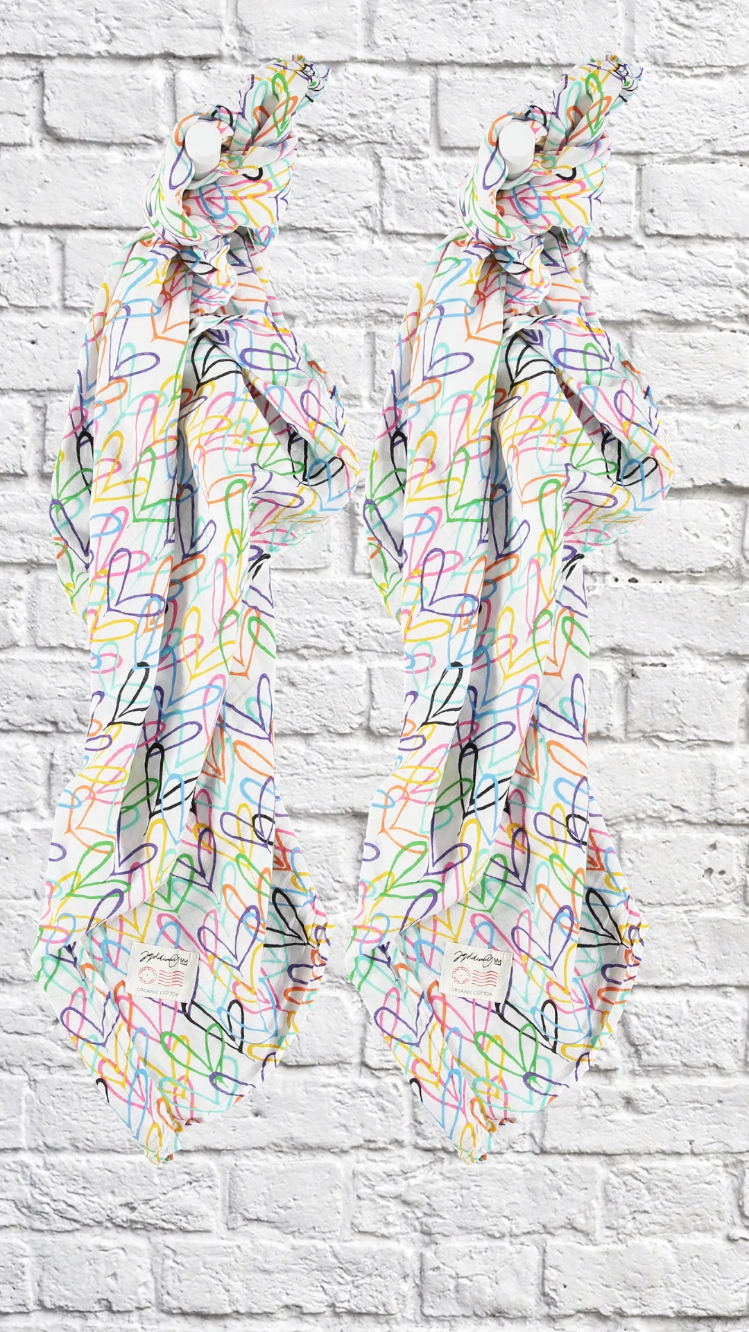 #Lovewall organic muslin baby swaddling shawl - James Goldcrown x From Babies with Love