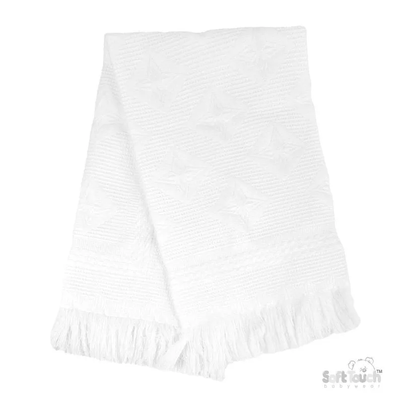 Luxury White Star Shawl (PK6) (122x122cm) SH52-W
