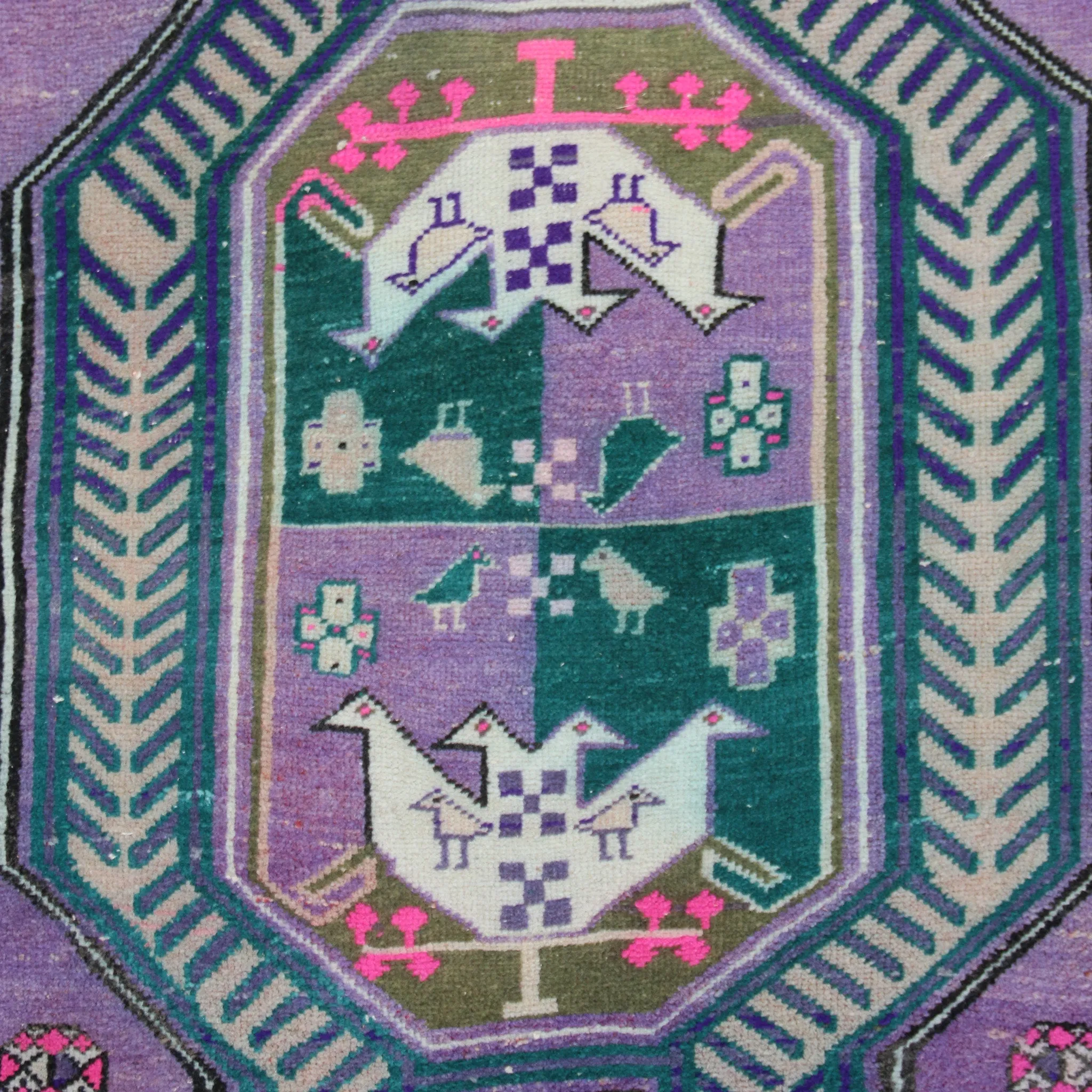 MA18 Handwoven Vintage Rug 3’8x10’7