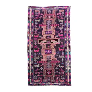 MA54 Handwoven Vintage Rug 3'7x9'10