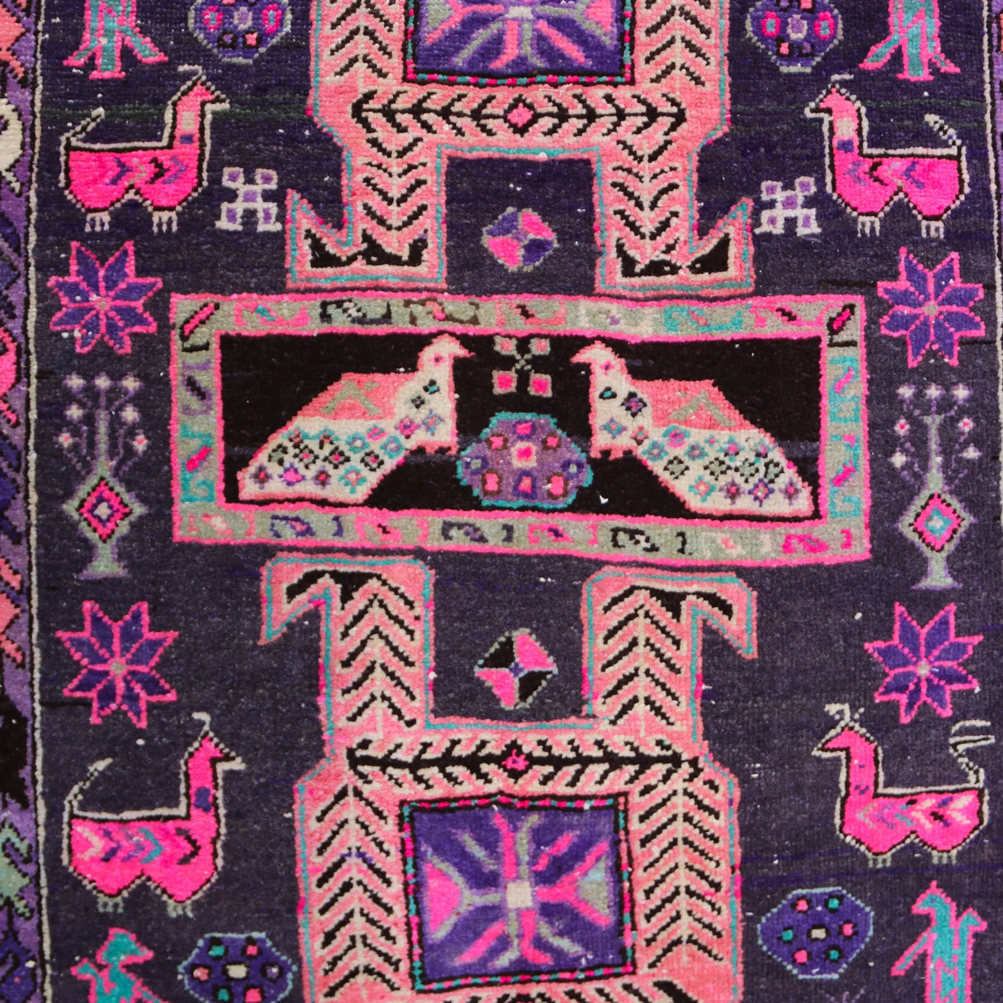 MA54 Handwoven Vintage Rug 3'7x9'10