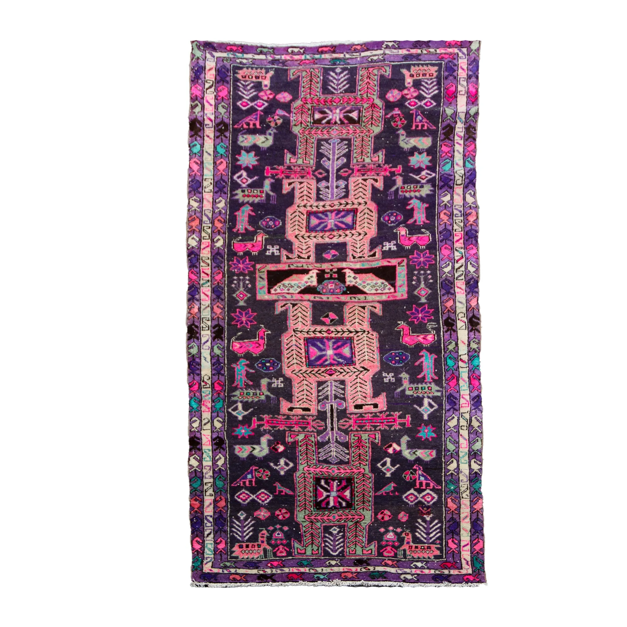 MA54 Handwoven Vintage Rug 3'7x9'10