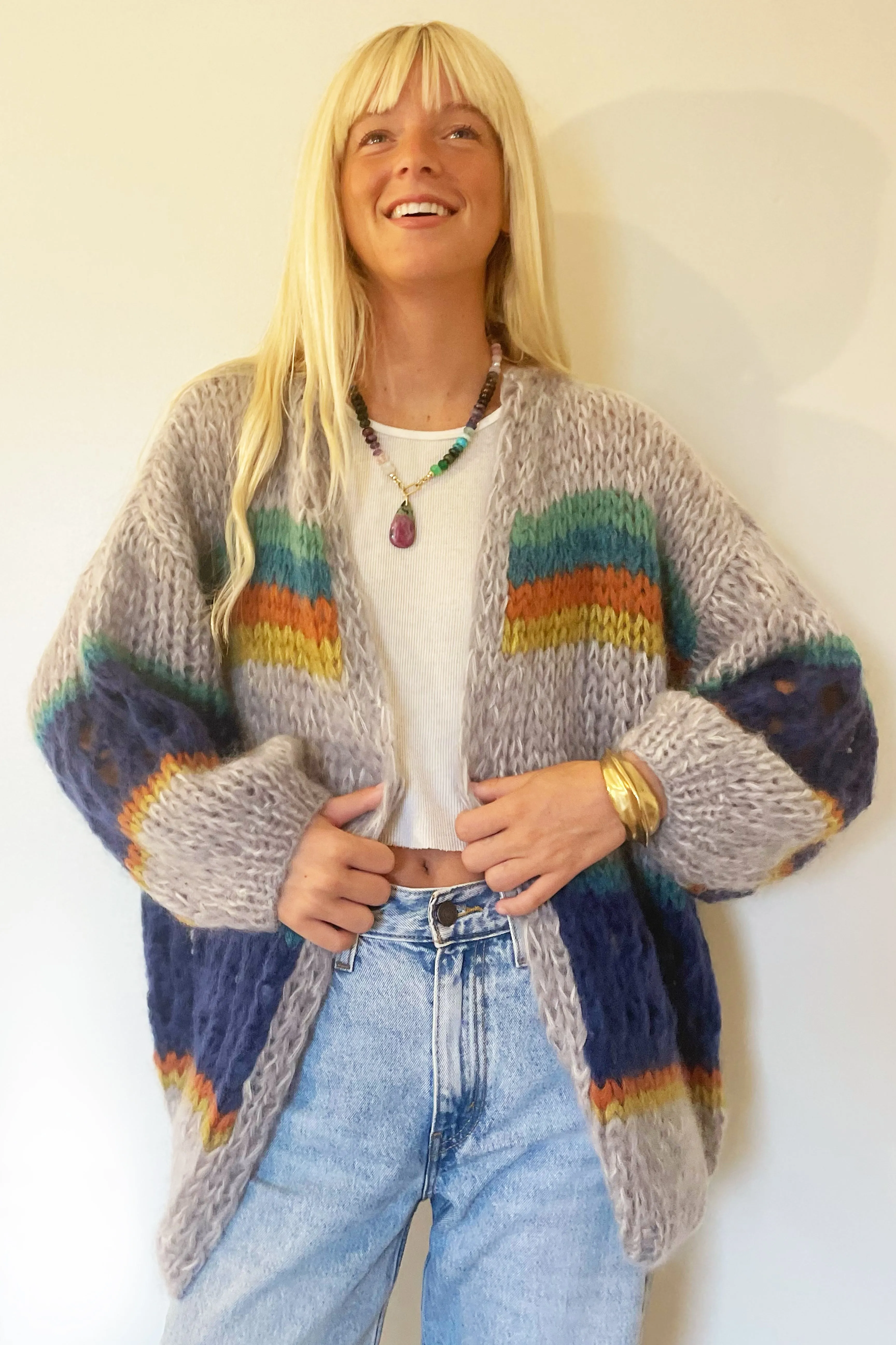 Maiami Stripes Galore Big Cardigan - Soft Fall