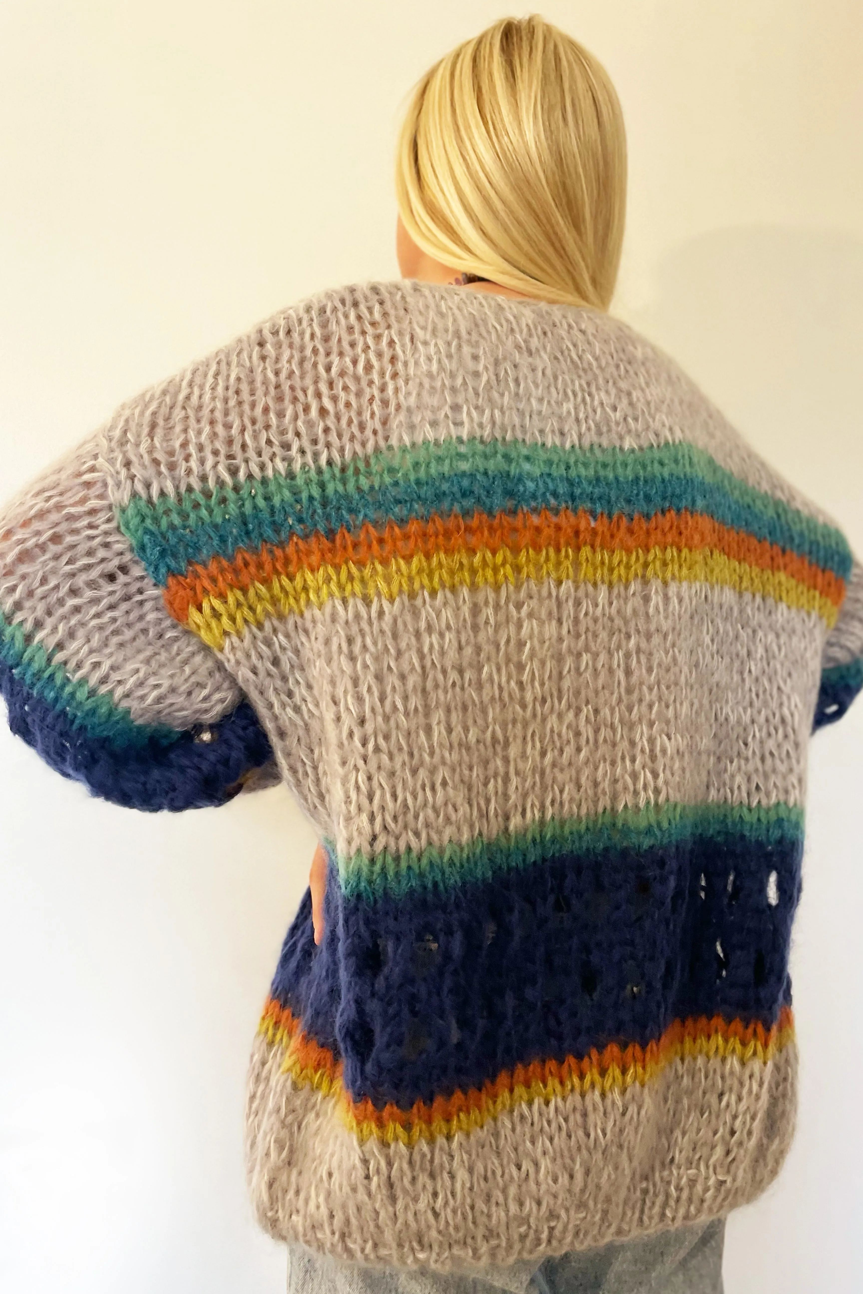 Maiami Stripes Galore Big Cardigan - Soft Fall