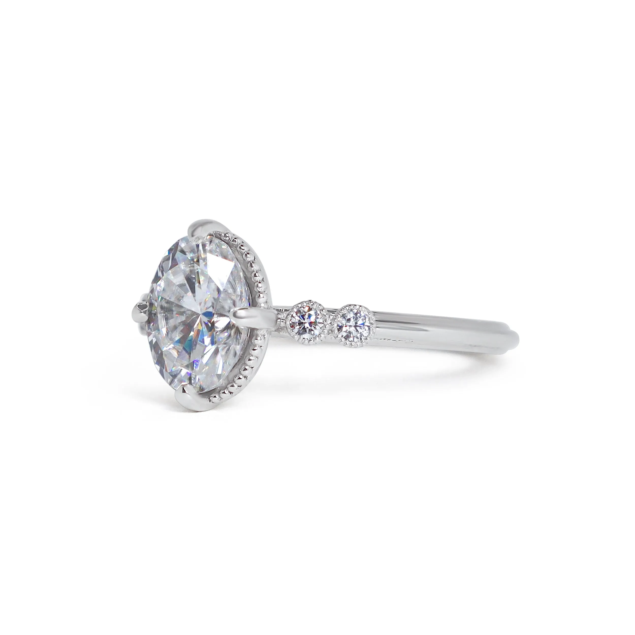 Mariposa Oval Moissanite Engagement Ring Size 6