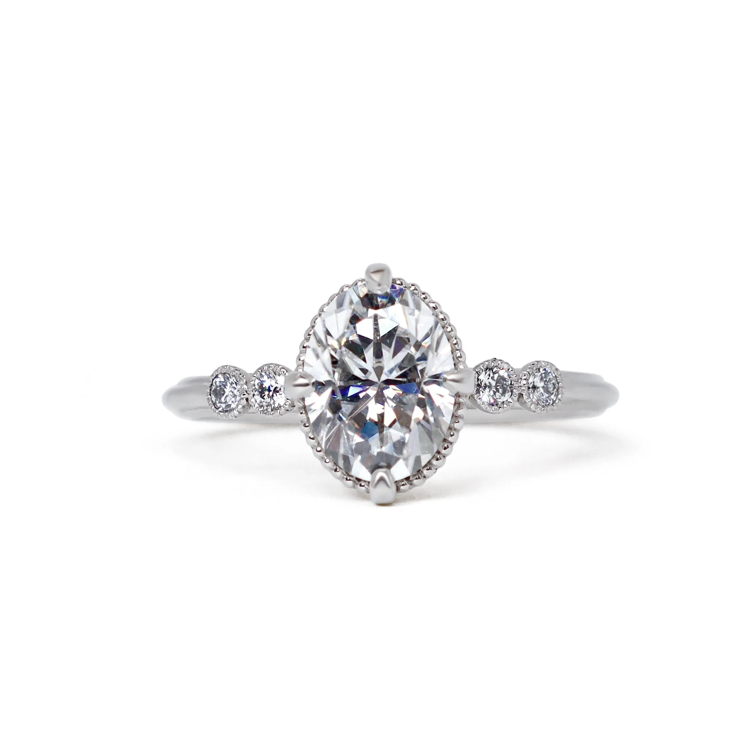 Mariposa Oval Moissanite Engagement Ring Size 6