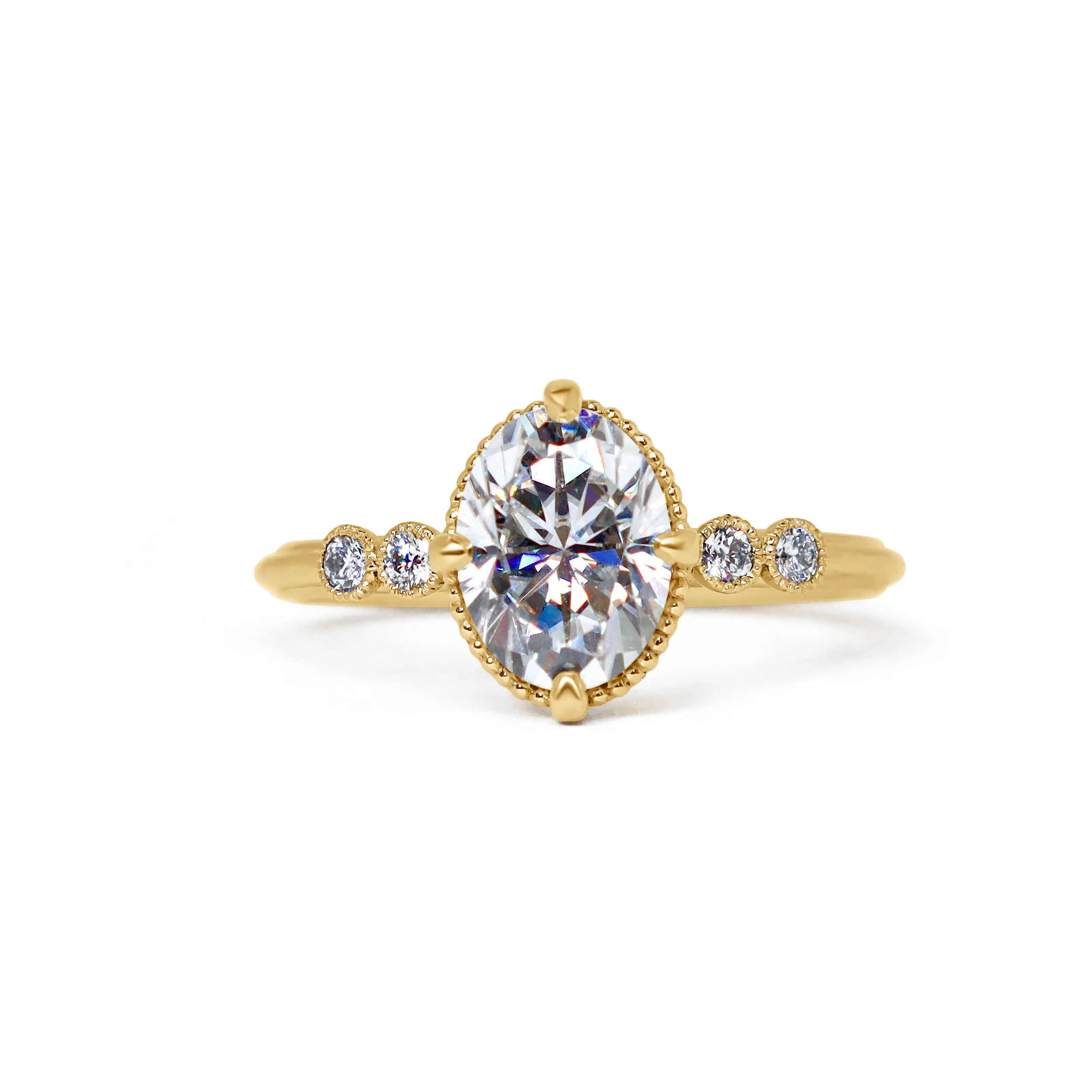 Mariposa Oval Moissanite Engagement Ring Size 6