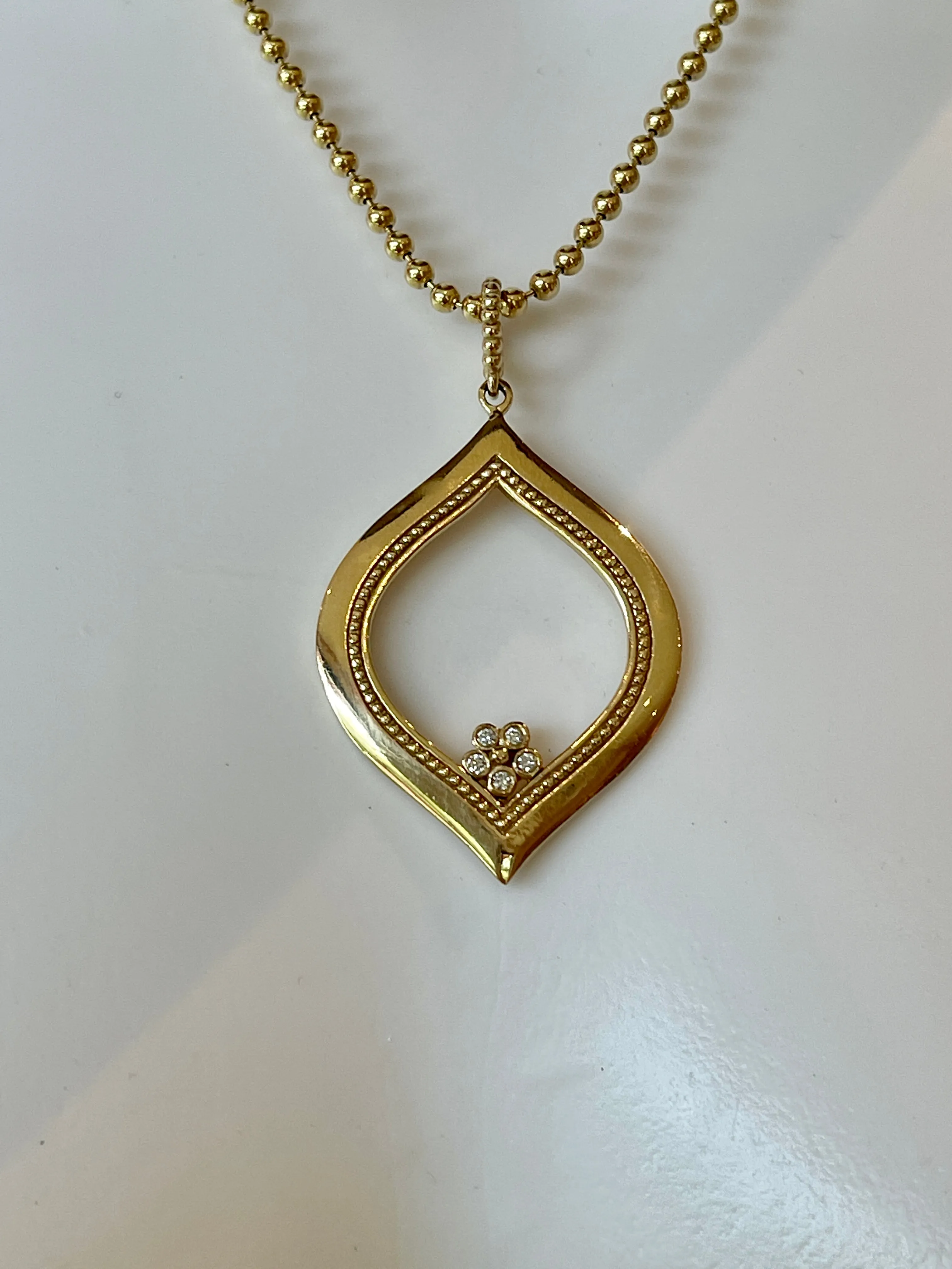 Marquise Diamond Lilac Pendant