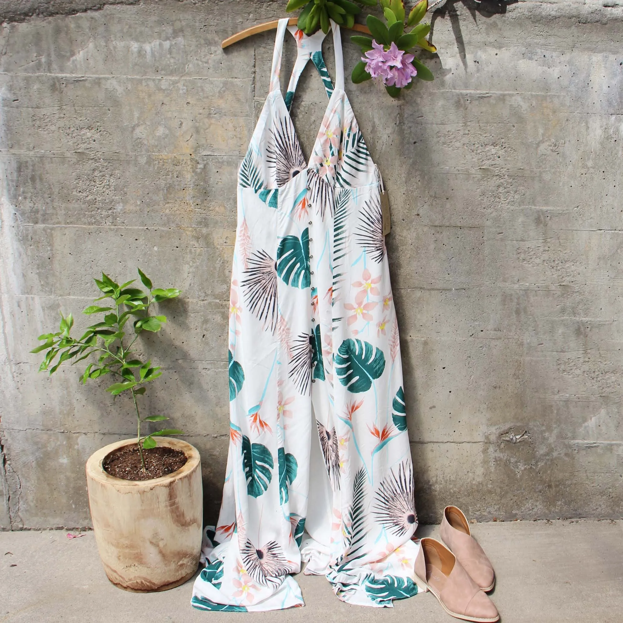 Maui Palm Maxi Dress