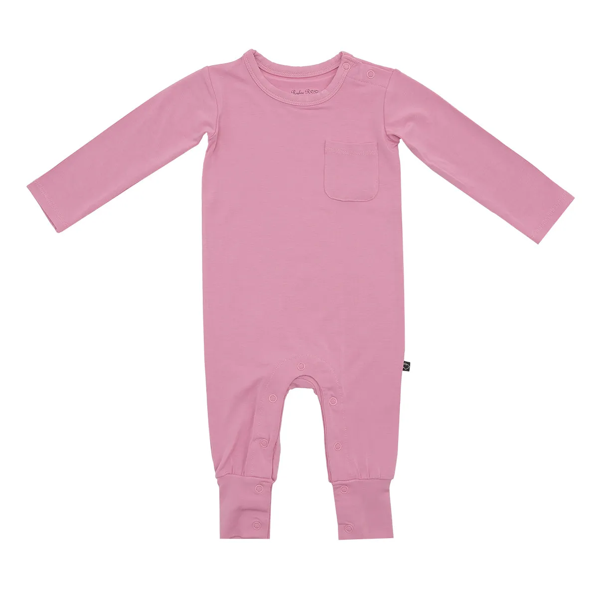 Mauve Long Sleeve Pocket Romper