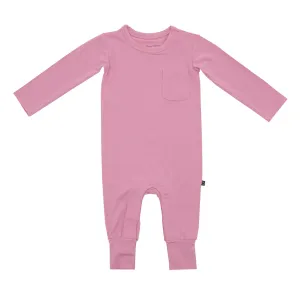 Mauve Long Sleeve Pocket Romper