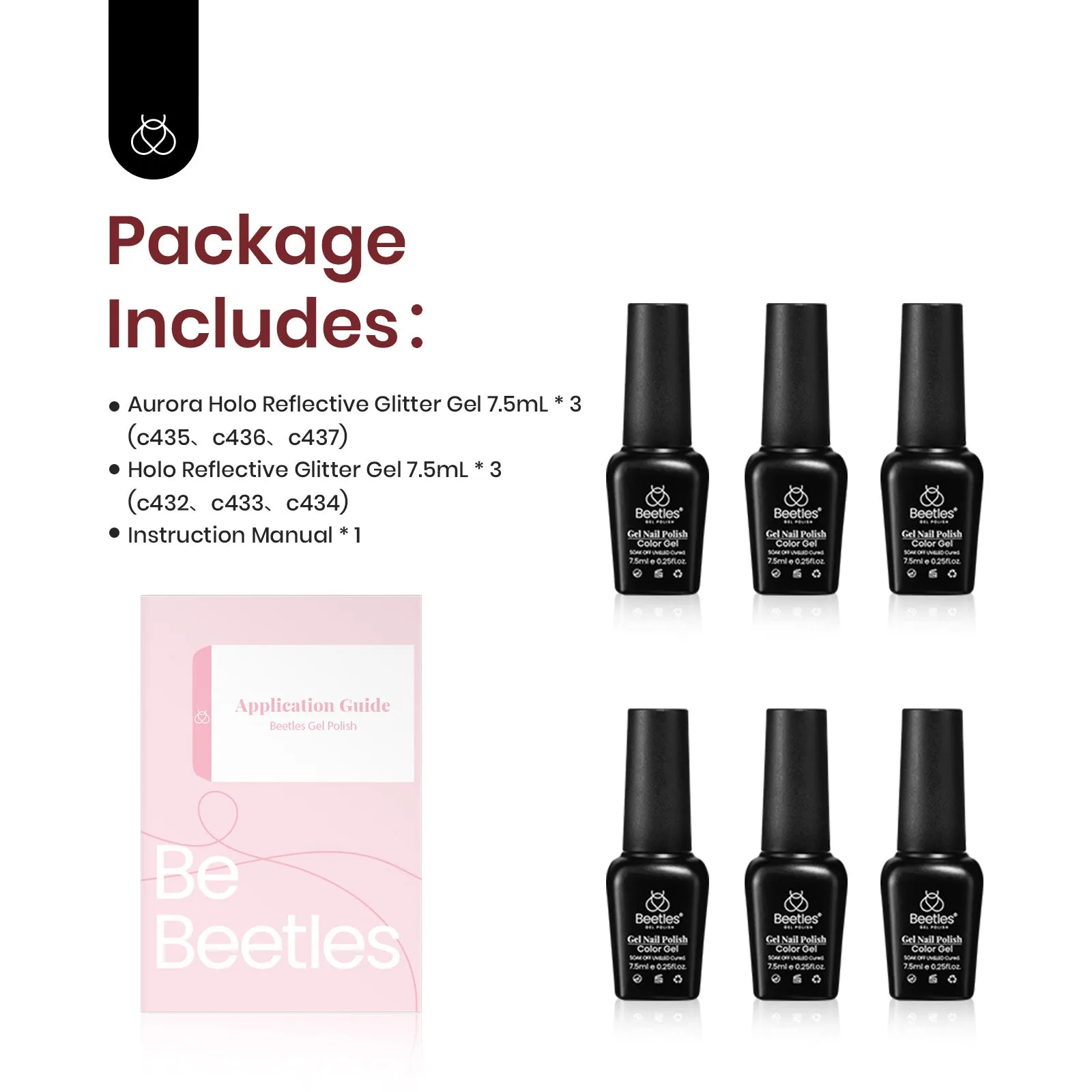 Midnight Sparkling | 6 Colors Gel Polish Set