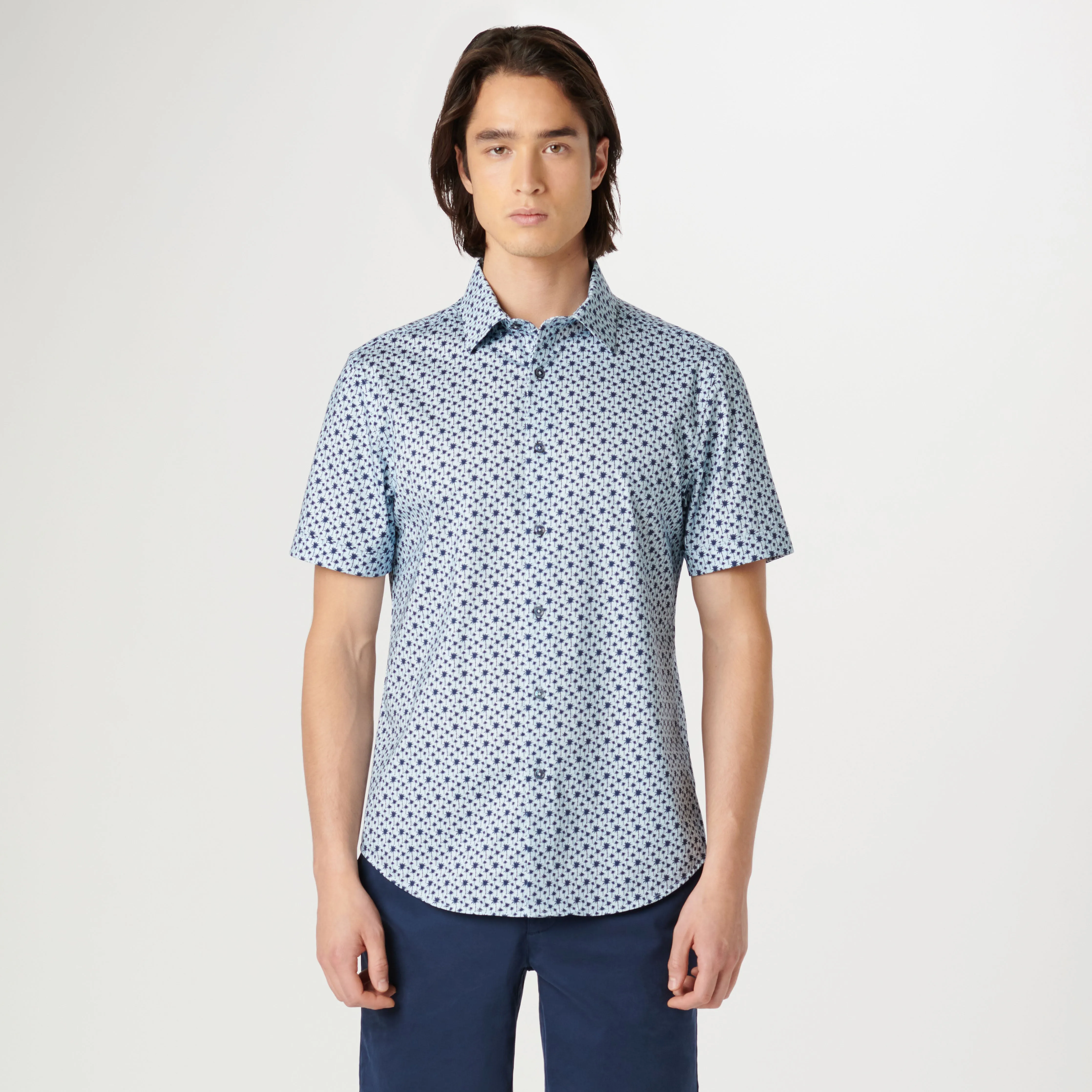 Miles Palm Tree OoohCotton Short Sleeve Shirt