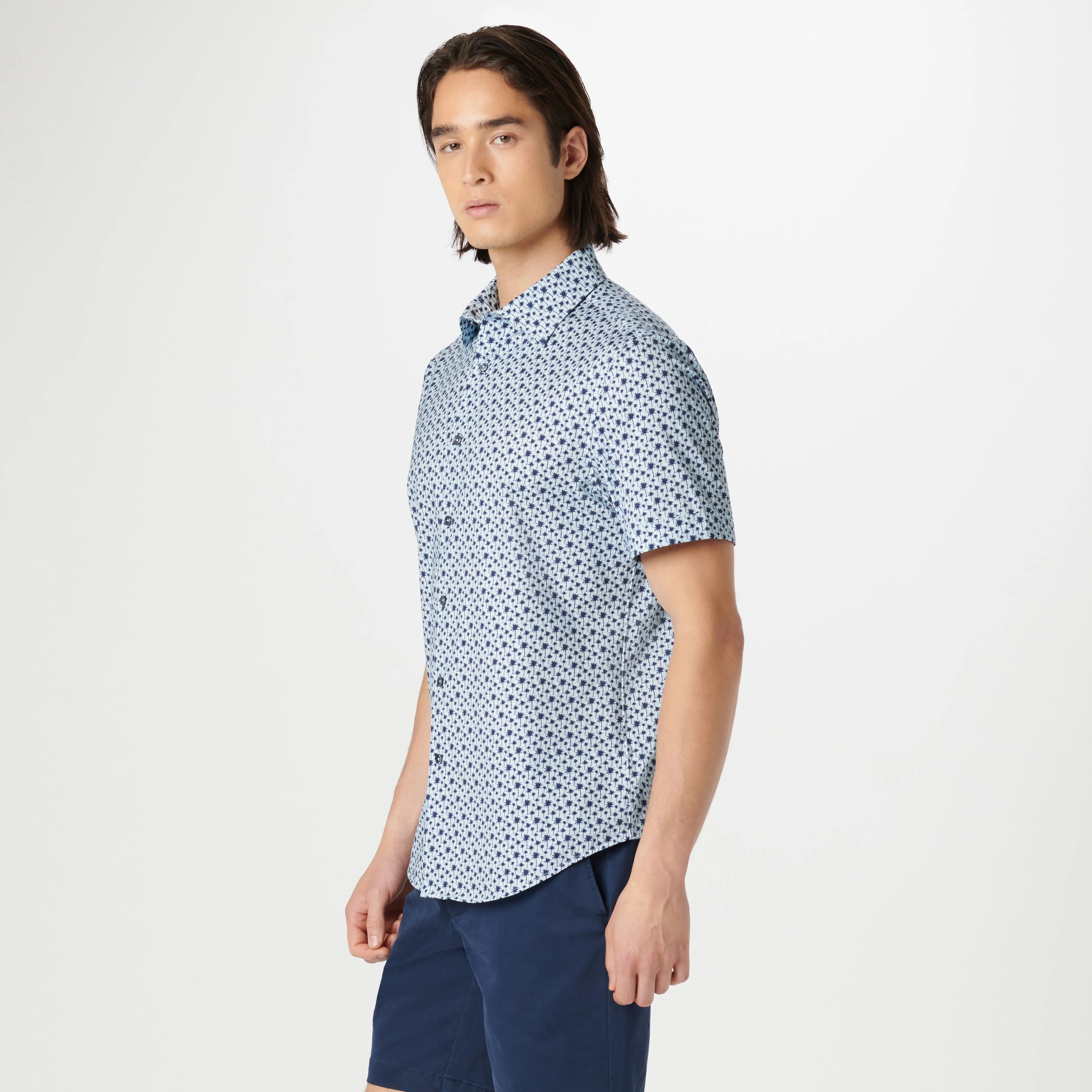 Miles Palm Tree OoohCotton Short Sleeve Shirt