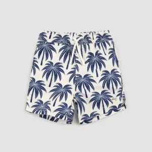 Miles The Label Palm Tree Print Swim Trunk