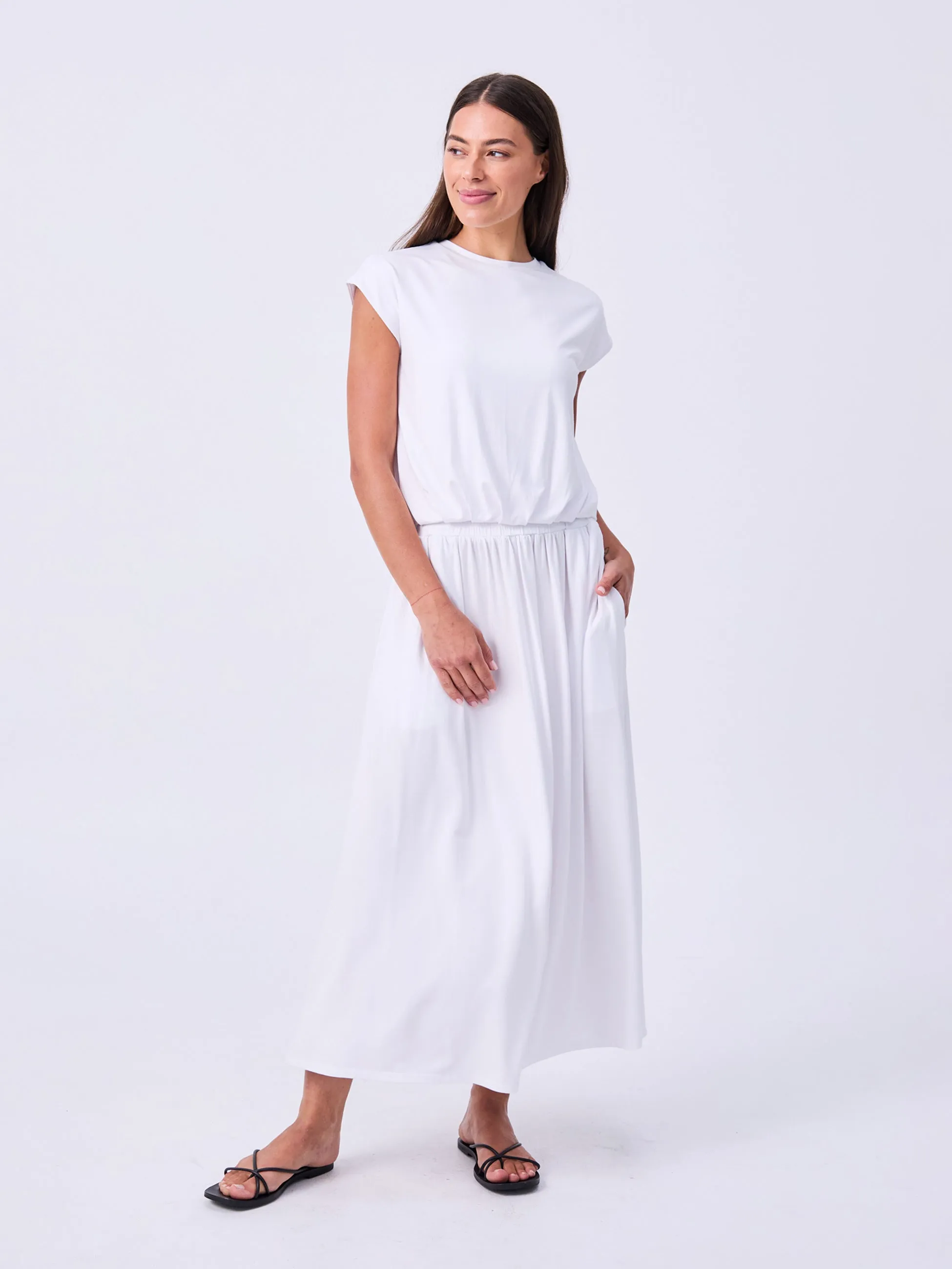 Modal Drift Top - White