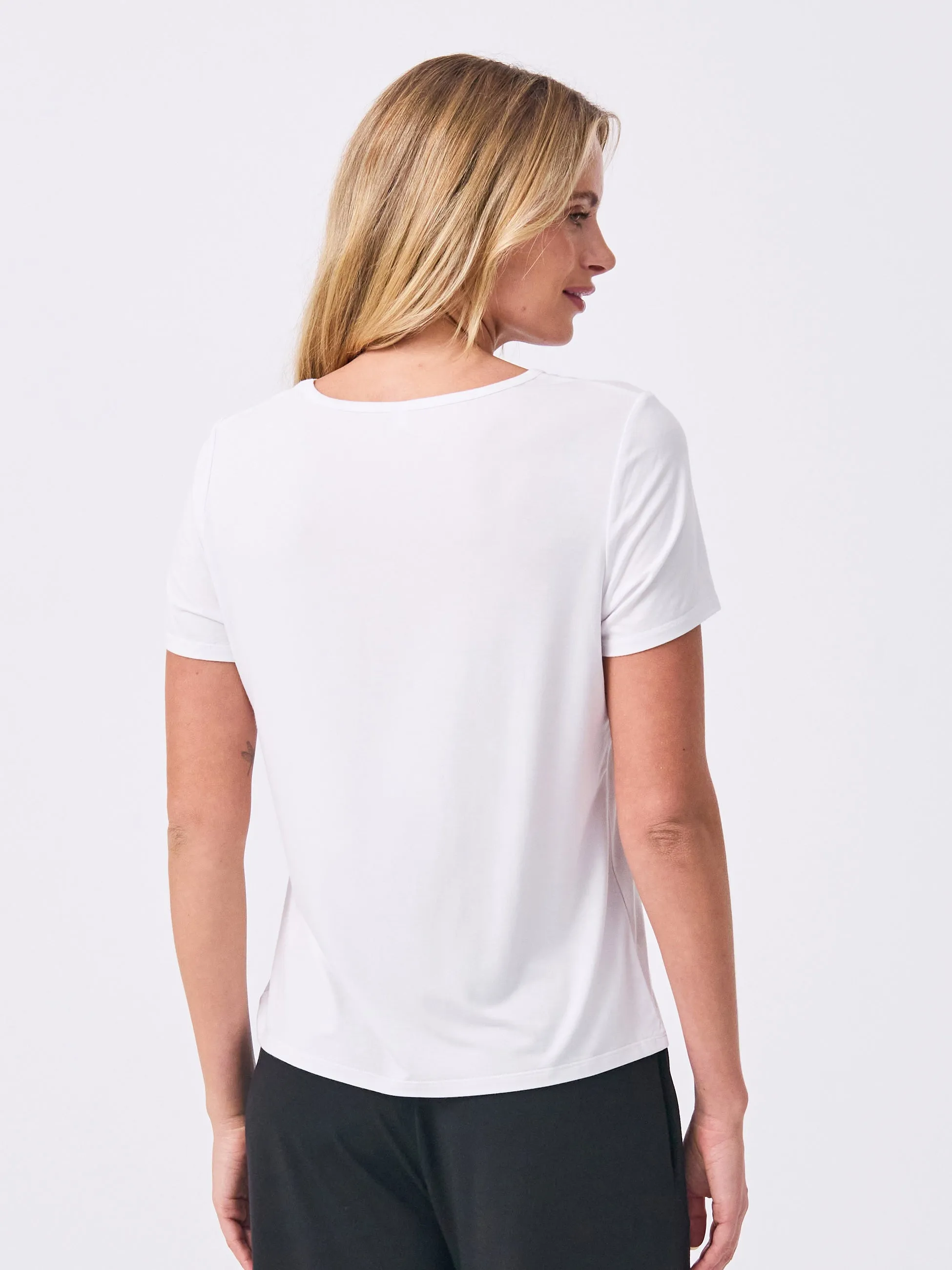 Modal Pocket Tee - White