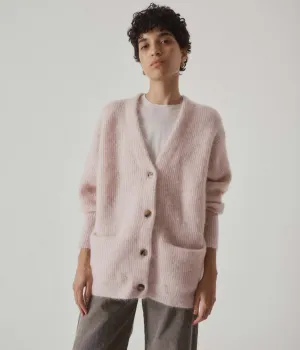 Mohair Cardigan in Blush