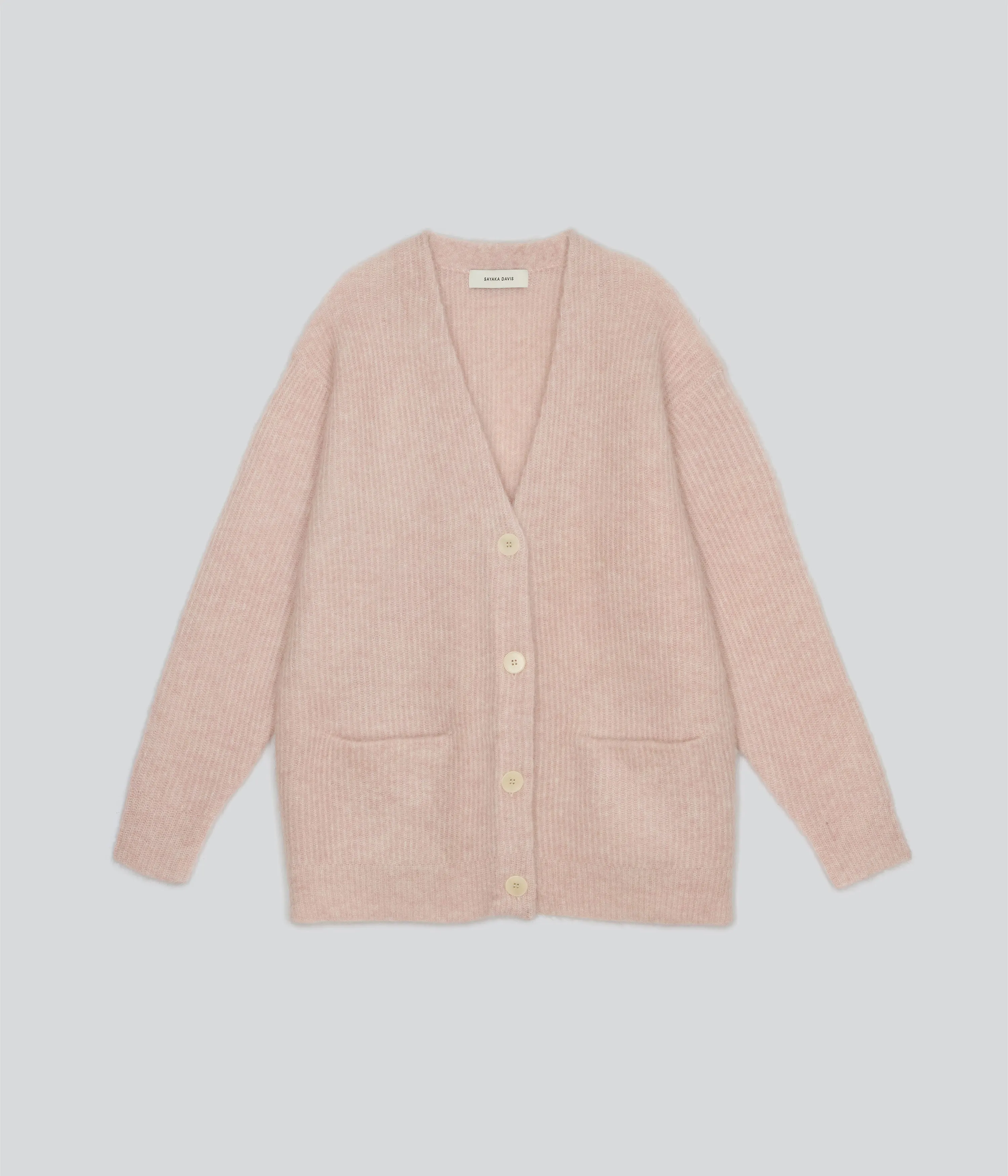 Mohair Cardigan in Blush