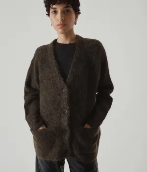 Mohair Cardigan in Olive
