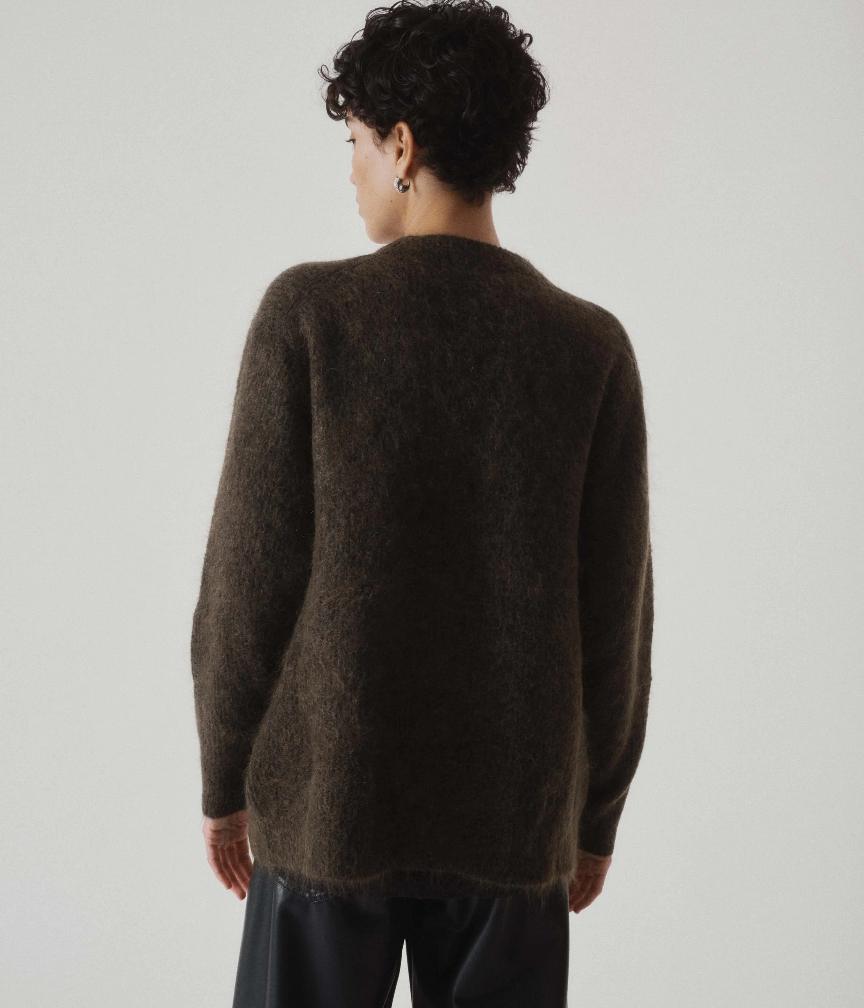 Mohair Cardigan in Olive