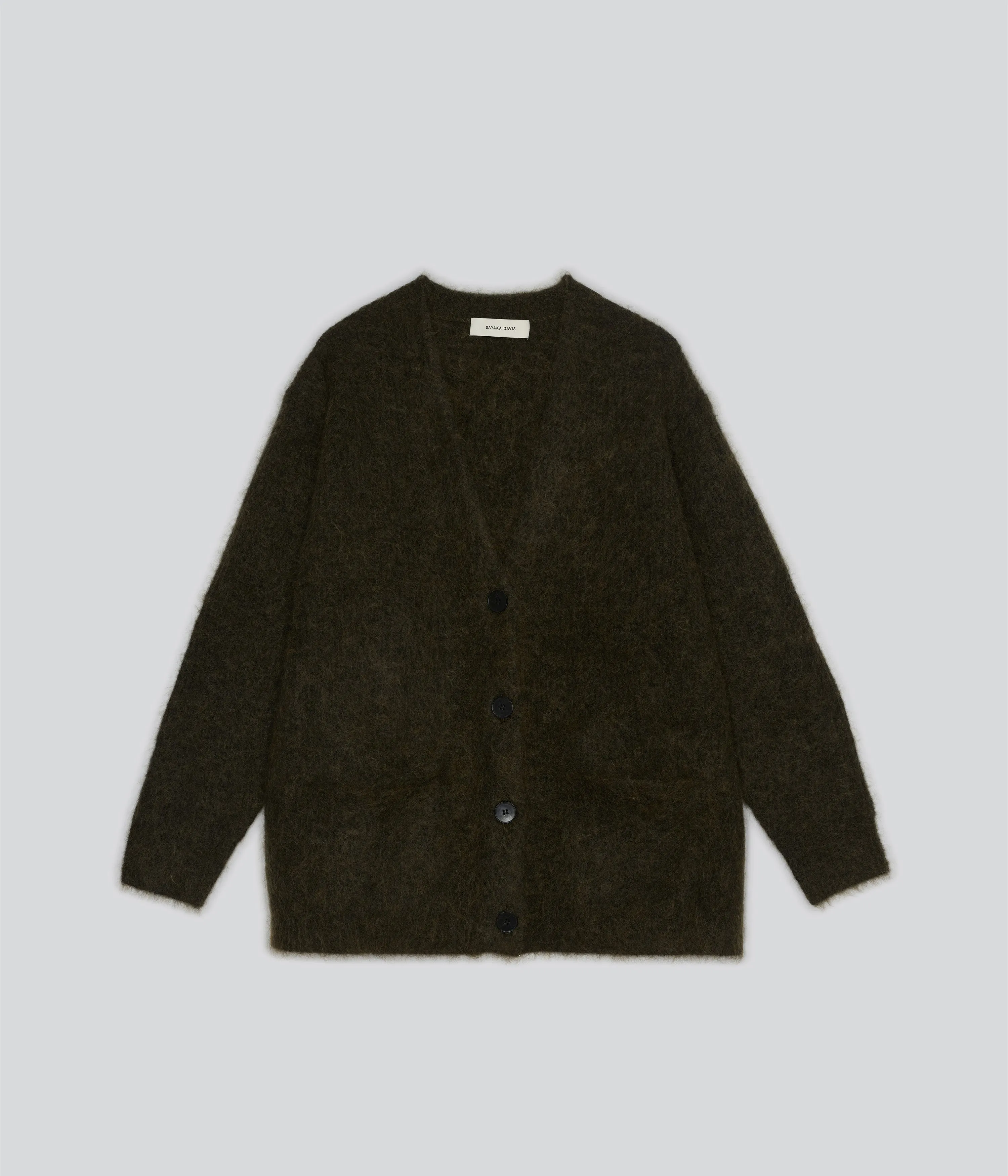 Mohair Cardigan in Olive
