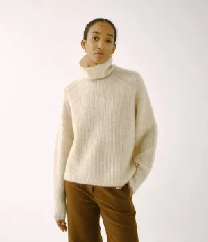 Mohair High Neck in Wheat