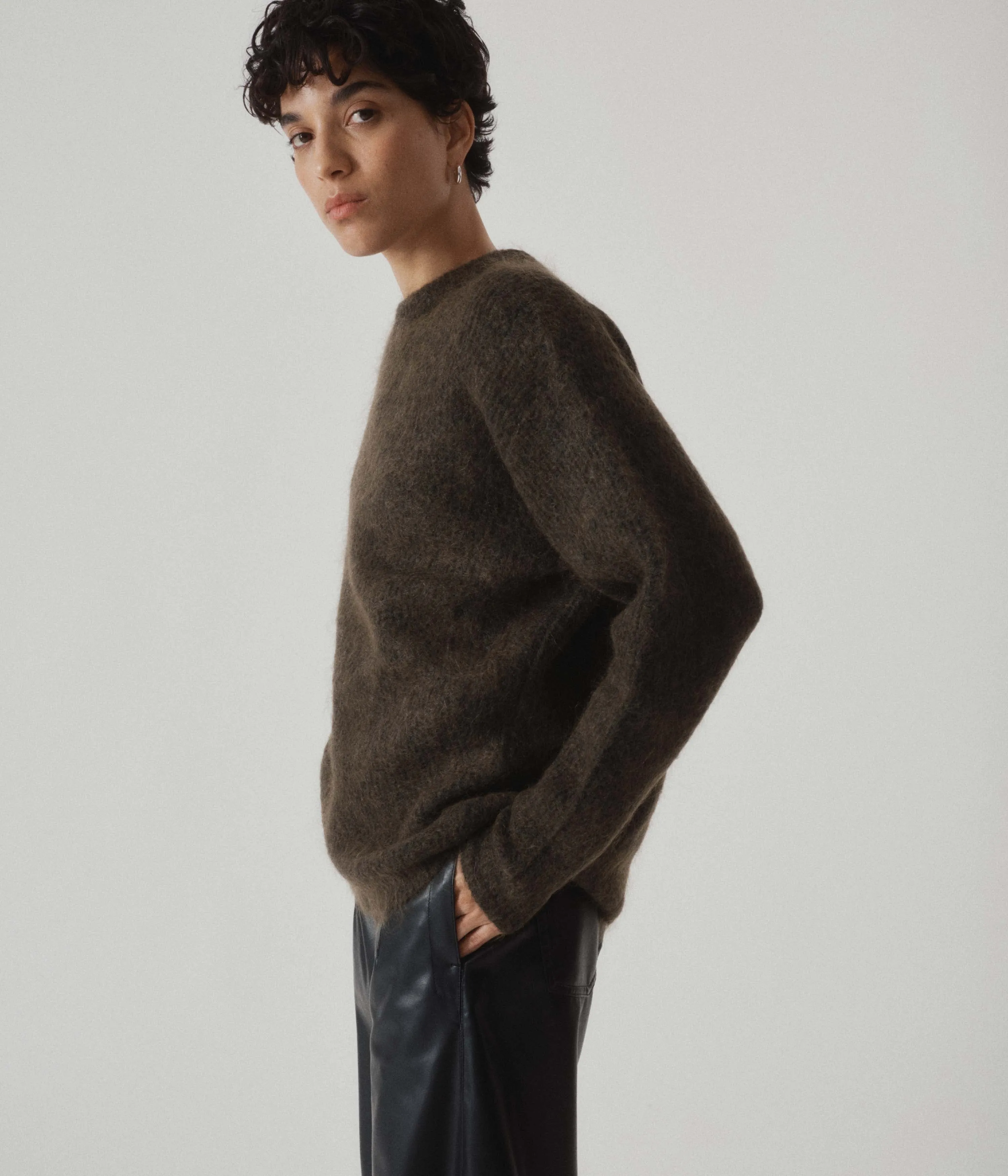 Mohair Sweater in Olive