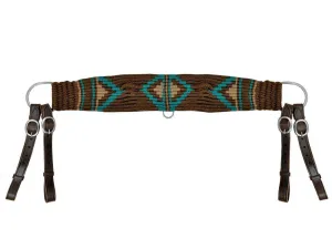 Mohair Wool Multi-Strand Tripping Collar - Brown/Teal