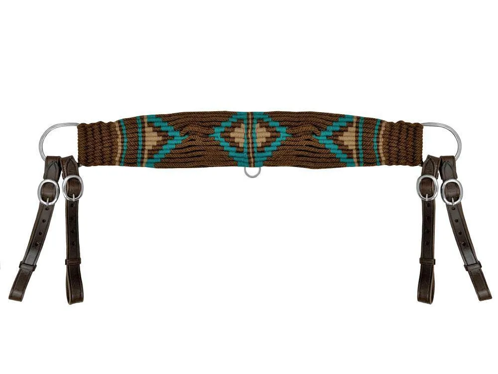 Mohair Wool Multi-Strand Tripping Collar - Brown/Teal