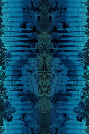 moire damask foil wallpaper